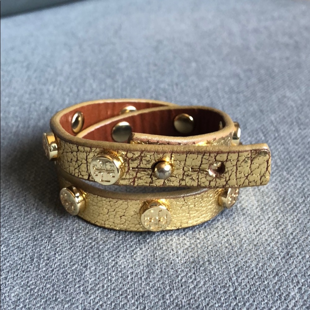Tory Burch double wrap logo bracelet